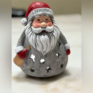 Gray and Red Santa Claus Holiday Decor